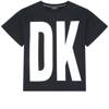 DKNY T-shirt dziecięcy czarny z nadrukiem logo