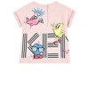 KENZO Kids T-shirt niemowlęcy dla dziewczynki jasno-różowy